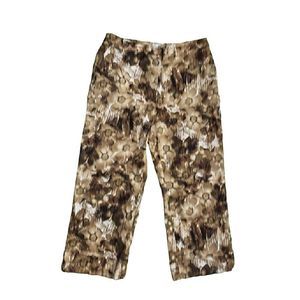 Chico's Printed All Over Print Cropped Capri Pants size L